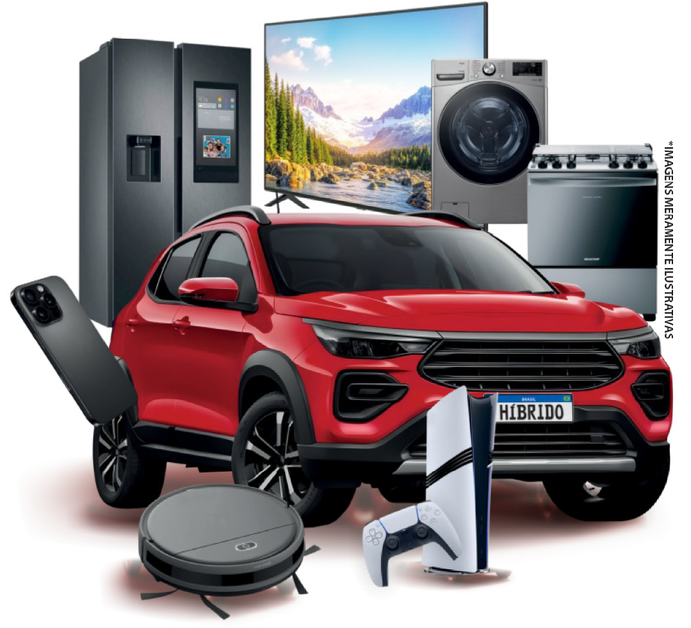 Prêmios da promoção: Carro, iPhone, e mais